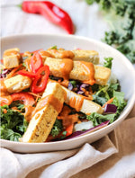 Kale & Tofu Salad With  Peanut Butter Dressing