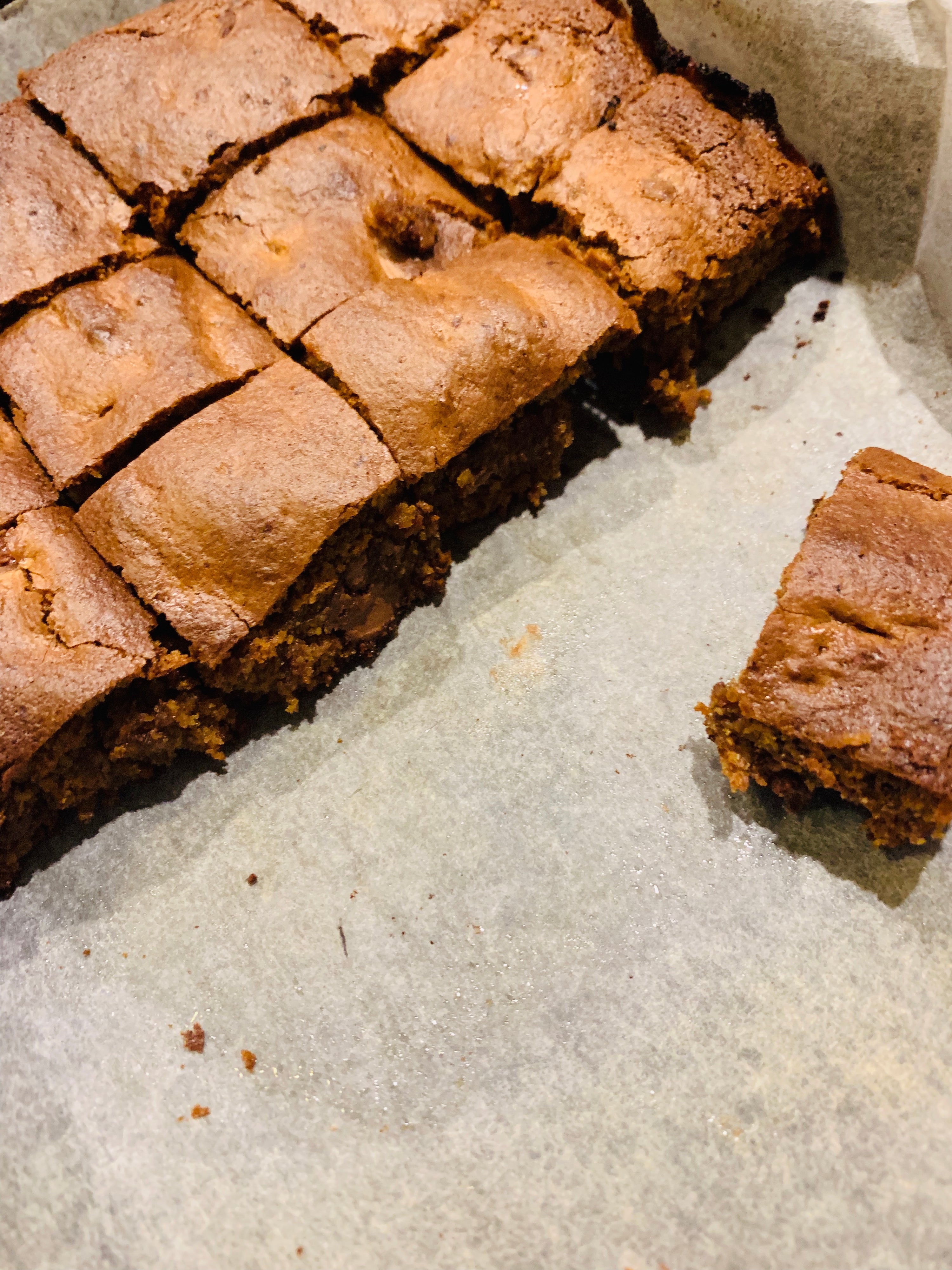RECIPE Choc Chip Almond Blondies