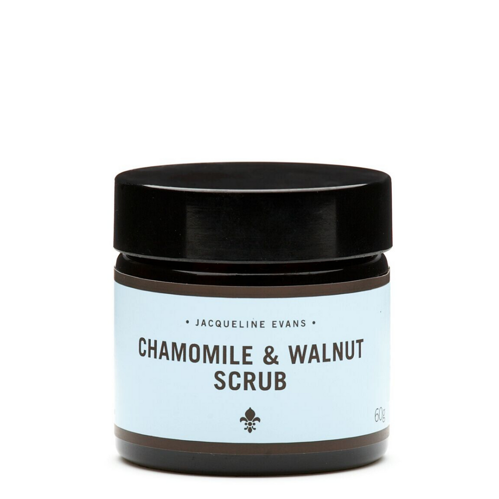 chamomile walnut scrub jacqueline evans 